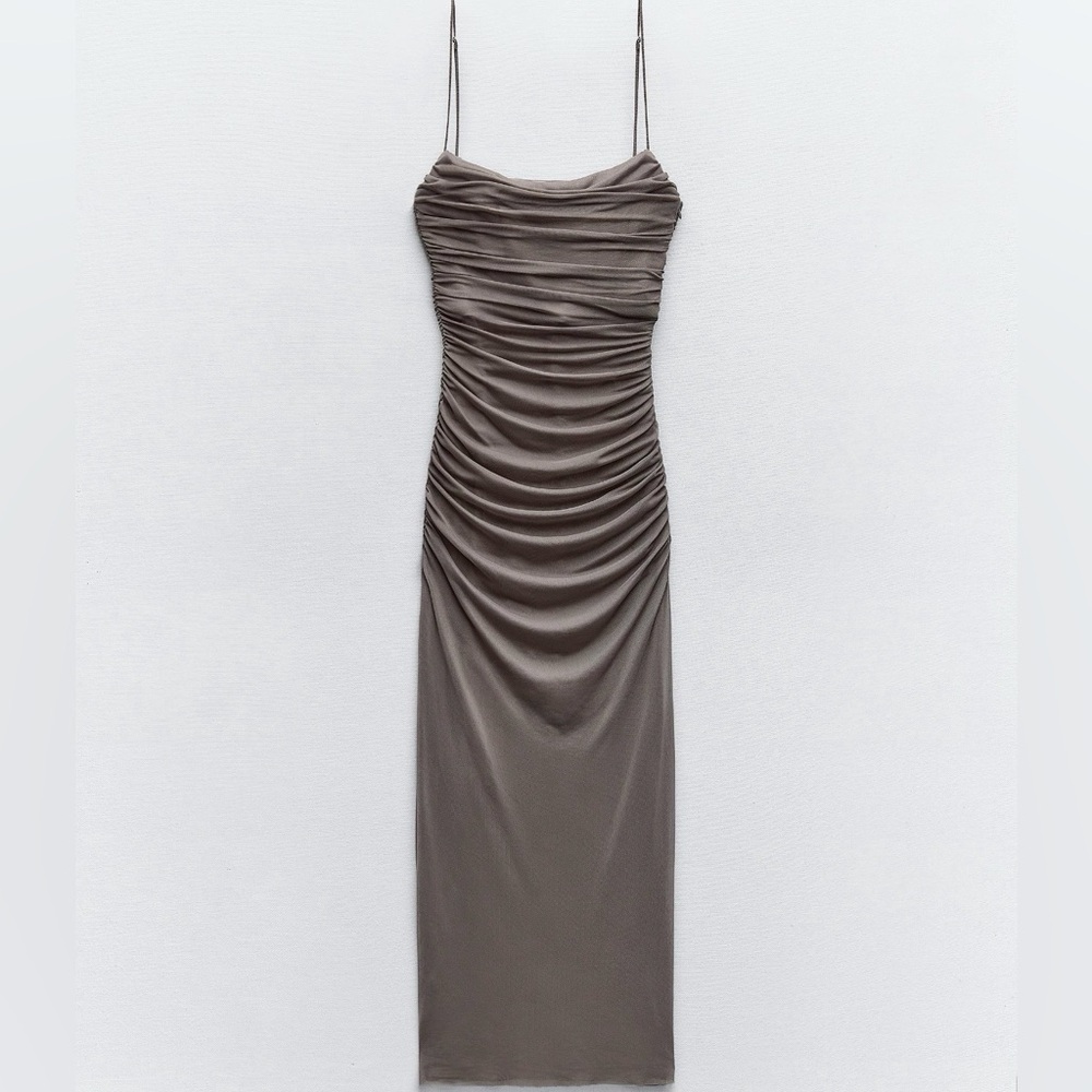 Zara Draped Tulle Dras
